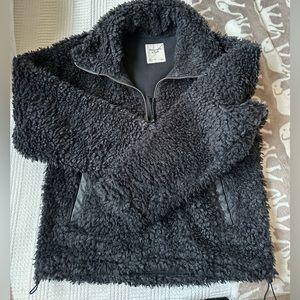 Abercrombie & Fitch Quater-Zip Sherpa Pullover
